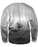 P 51 Mustang Plane Black White