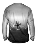 P 51 Mustang Plane Black White