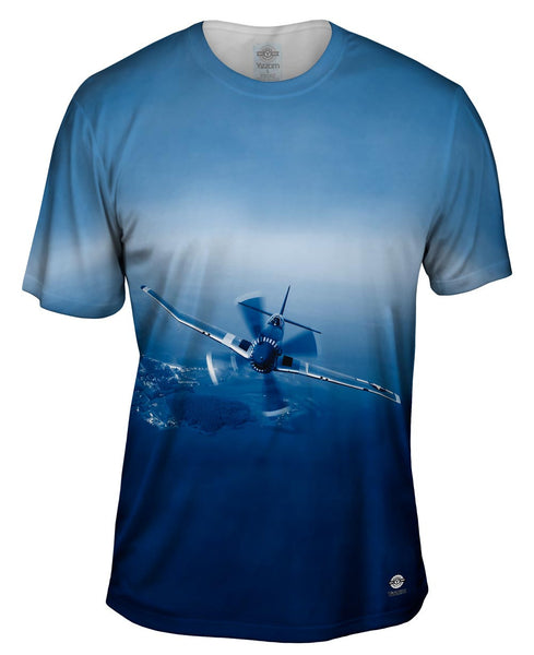 P 51 Mustang Plane Navy&nbsp;Mens T-Shirt