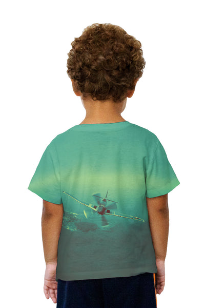 Kids P 51 Mustang Plane Green&nbsp;Kids T-Shirt