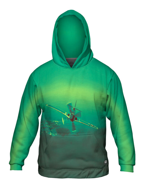 P 51 Mustang Plane Green Mens Hoodie Sweater