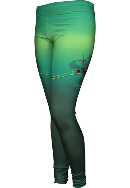 P 51 Mustang Plane Green&nbsp;Womens Leggings