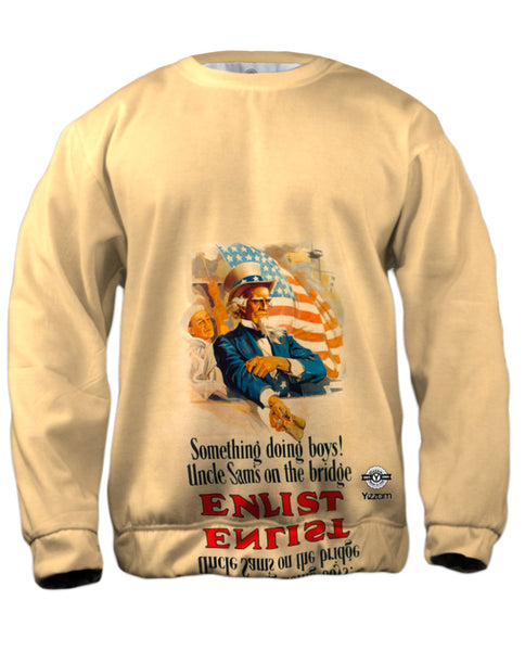 Uncle Sam Something Doing Boys Mens Sweatshirt