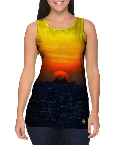 Ship With Setting Sun&nbsp;Womens Tank Top