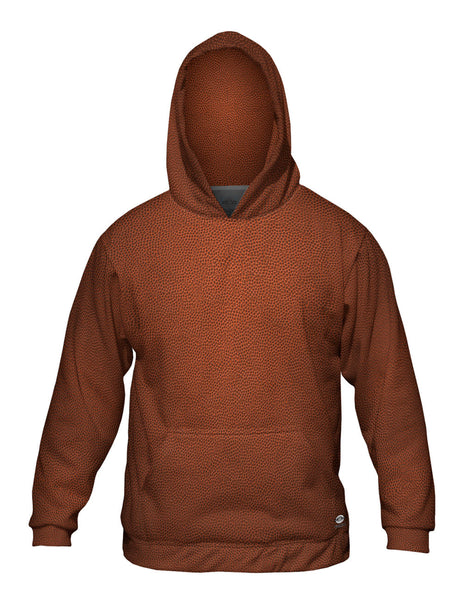 Brown Football Leather Mens Hoodie Sweater