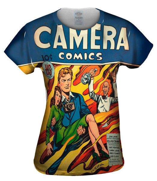 Camera Comic Retro Womens Top