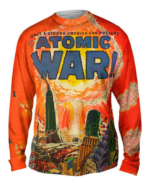 Atomic War Comic Retro Mens Long Sleeve