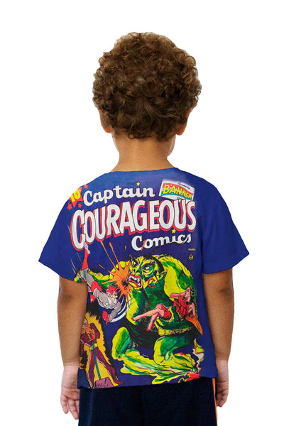 Kids Hero Captain Comic Retro Kids T-Shirt
