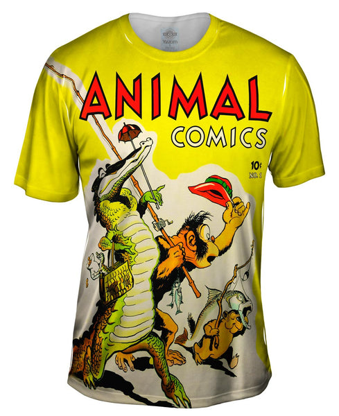 Animal Fun Comic Retro Mens T-Shirt