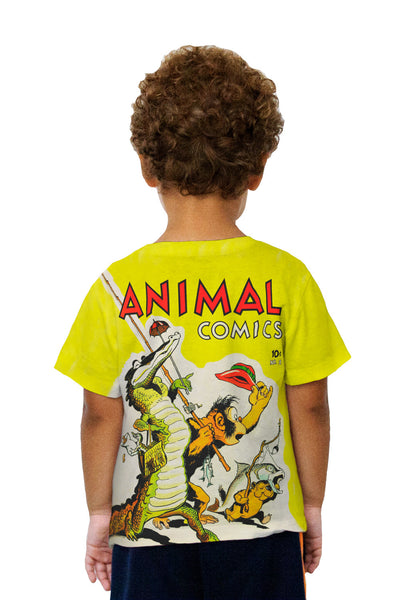 Kids Animal Fun Comic Retro Kids T-Shirt