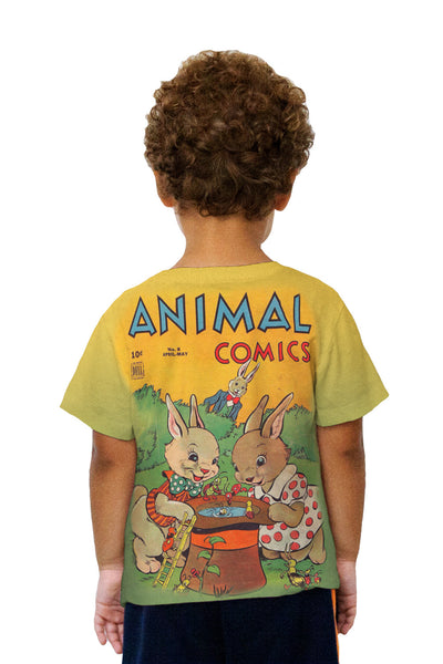 Kids Bunny Fun Comic Retro Kids T-Shirt