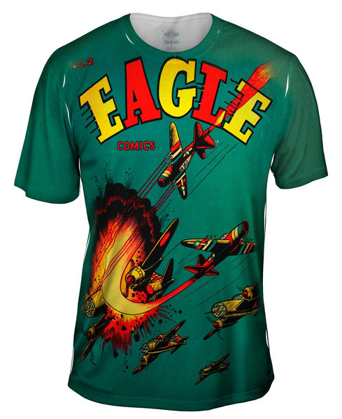 Flight Raid Comic Retro Mens T-Shirt