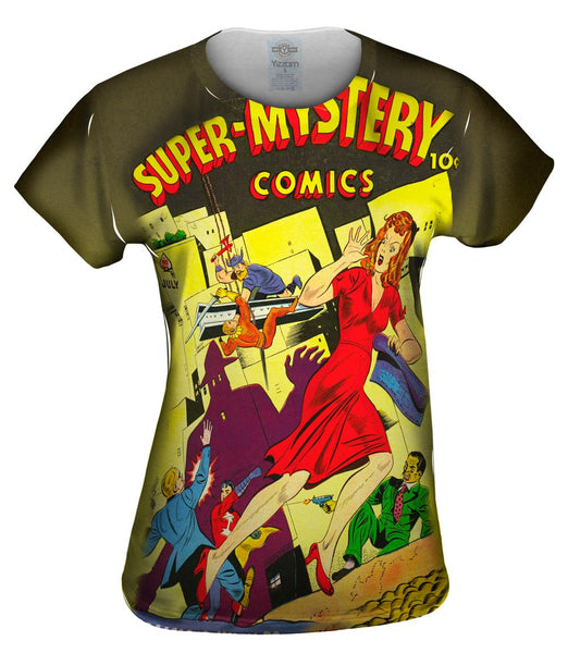 Super Mystery Comic Retro Womens Top