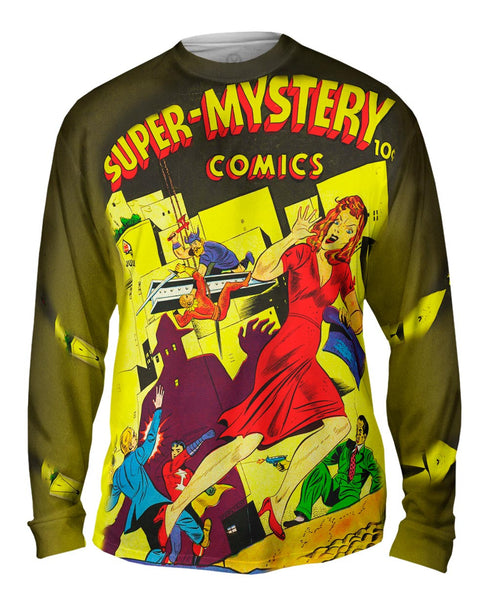 Super Mystery Comic Retro Mens Long Sleeve