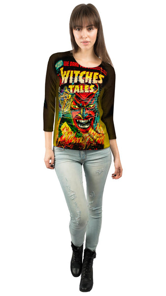 Witch Tales Comic Retro Womens 3/4 Sleeve