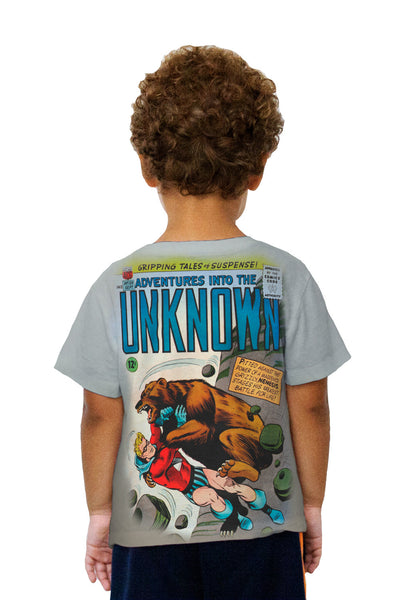 Kids Bear Attack Comic Retro Kids T-Shirt