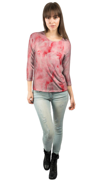 Cotton Candy Pink Womens 3/4 Sleeve