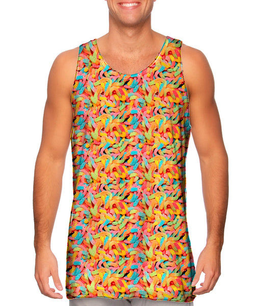 Gummy Worm Heaven Mens Tank Top