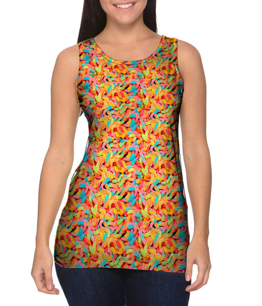 Gummy Worm Heaven Womens Tank Top