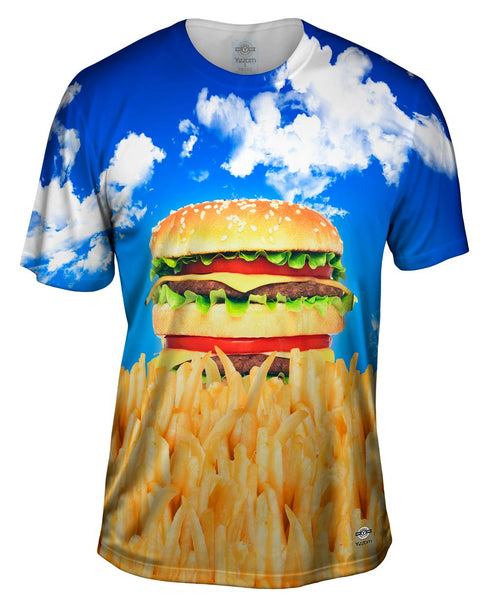Burger Fry Sunrise Mens T-Shirt