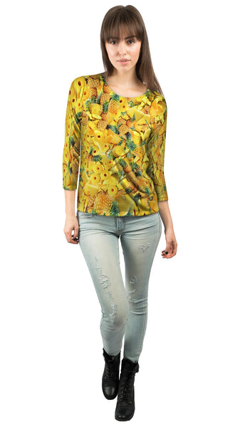 Pineapple Fiesta Jumbo&nbsp;Womens 3/4 Sleeve