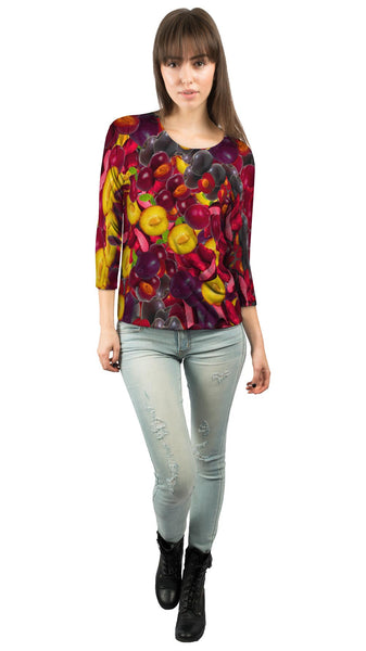 Juicy Plumbs Jumbo&nbsp;Womens 3/4 Sleeve