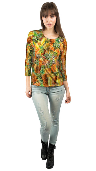 Pineapple Dream Jumbo&nbsp;Womens 3/4 Sleeve