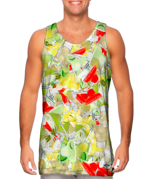 Margarita Sunset Time Jumbo Mens Tank Top