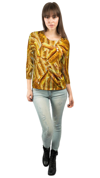 Country Grilled Corn Womens 3/4 Sleeve