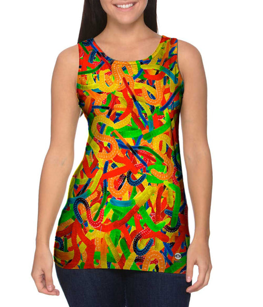 Gummy Worm Time Jumbo Womens Tank Top