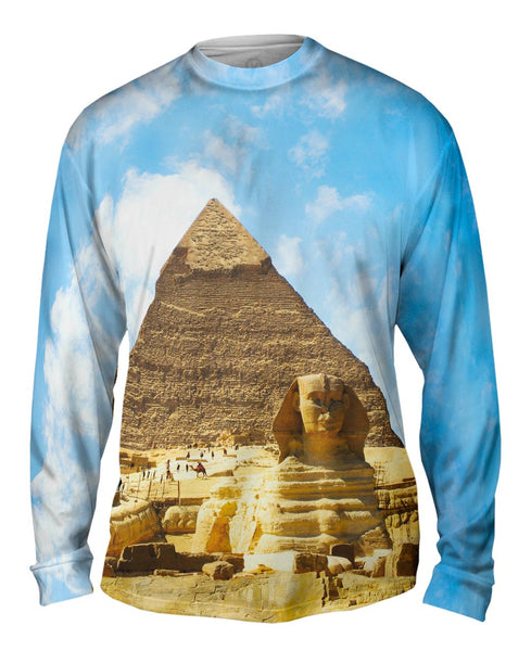 Sphinx And Pyramid Egypt Mens Long Sleeve