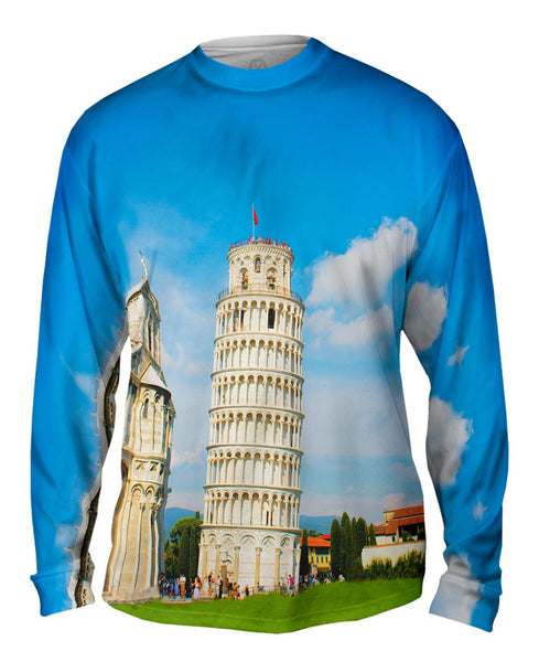 Tower Of Pisa Italy Mens Long Sleeve