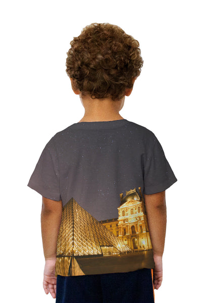 Kids Louvre Paris Starry Night Kids T-Shirt