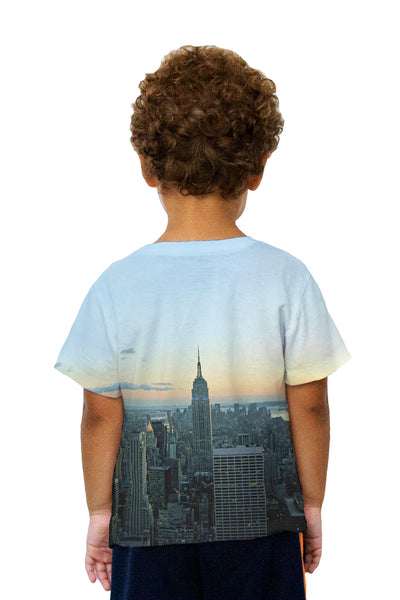 Kids Empire State New York Sunset Kids T-Shirt
