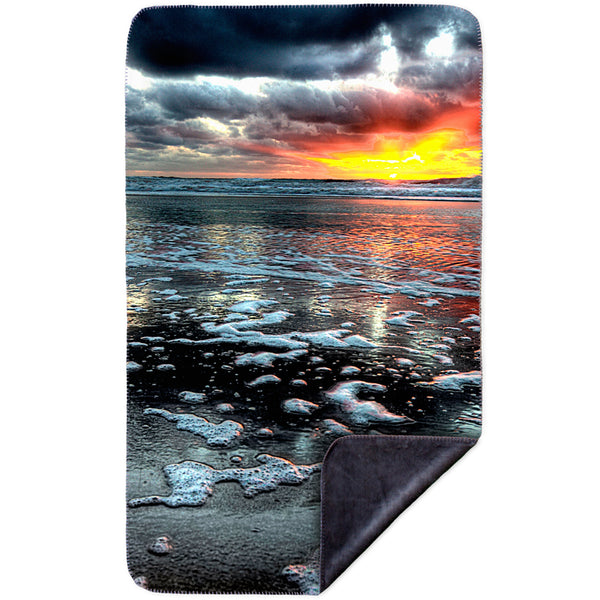 Beach Sunset Shore&nbsp;MicroMink(Whip Stitched) Grey