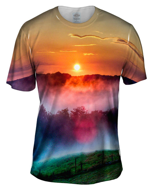 Farm Sunset Mens T-Shirt