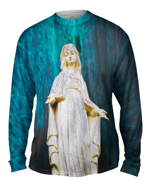 Virgen Mary Statue Mens Long Sleeve