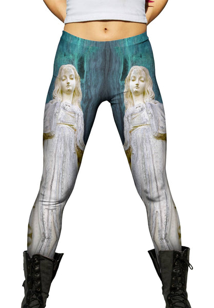 Virgen Mary Statue Womens Leggings