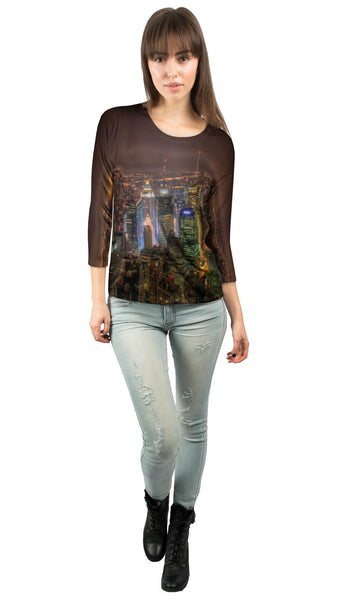 Times Square From Empire State Building&nbsp;Womens 3/4 Sleeve
