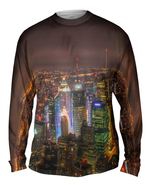 Times Square From Empire State Building Mens Long Sleeve