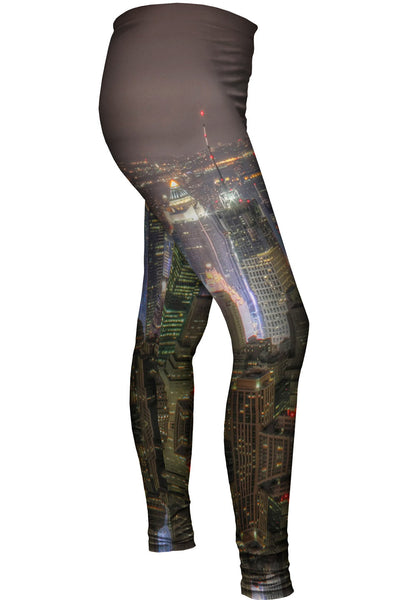 Times Square From Empire State Building Womens Leggings