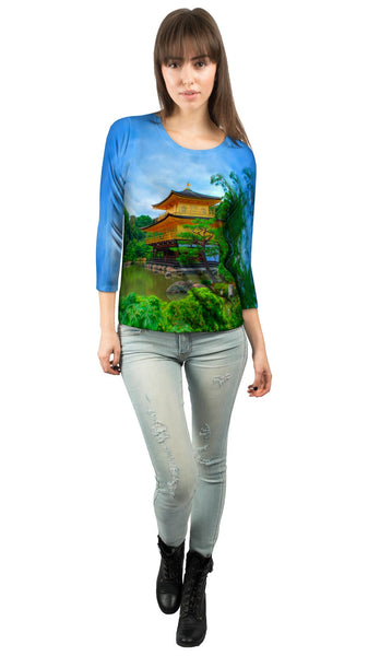 Golden Pavilion In Kyoto&nbsp;Womens 3/4 Sleeve