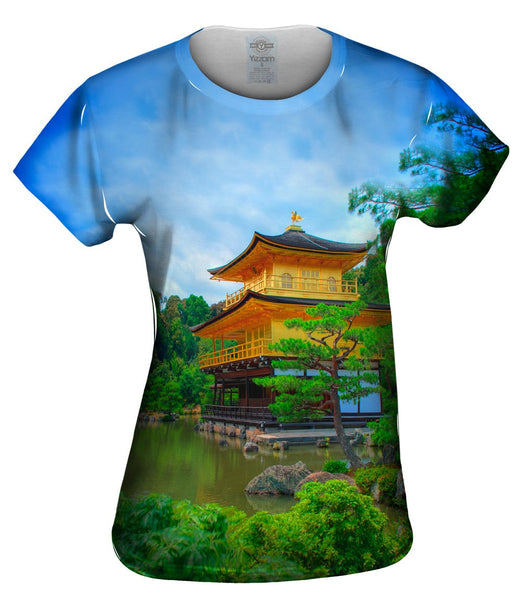 Golden Pavilion In Kyoto Womens Top