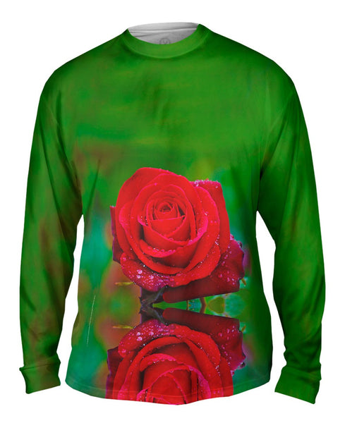 Big Red Rose Mens Long Sleeve