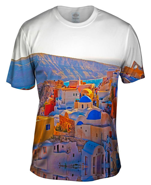 Santorini Oia Village Mens T-Shirt