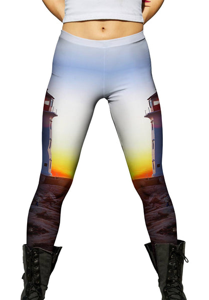 Lighthouse Sunset Womens Leggings
