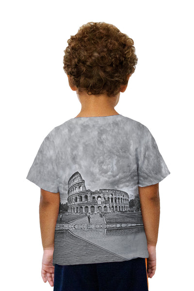 Kids Bw Colosseum Rome Kids T-Shirt