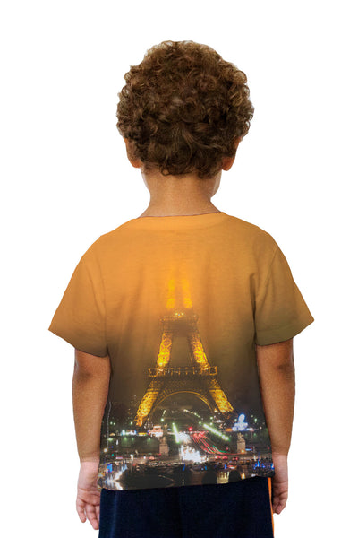 Kids Warm Night Eiffel Kids T-Shirt