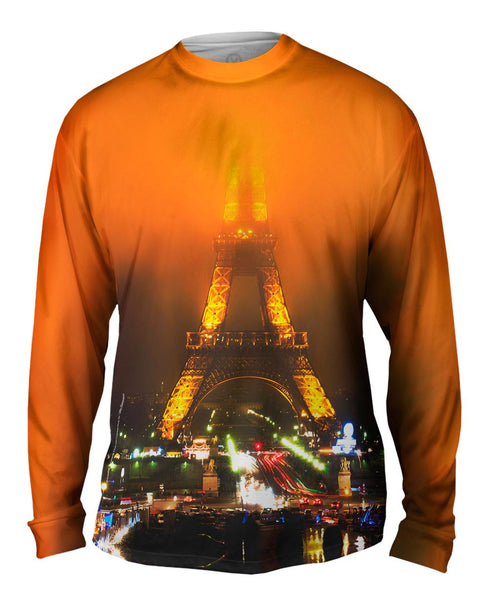 Warm Night Eiffel Mens Long Sleeve