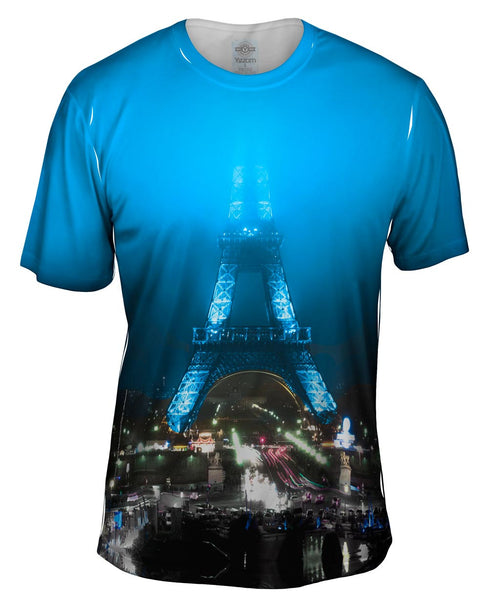 Cool Night Eiffel Mens T-Shirt